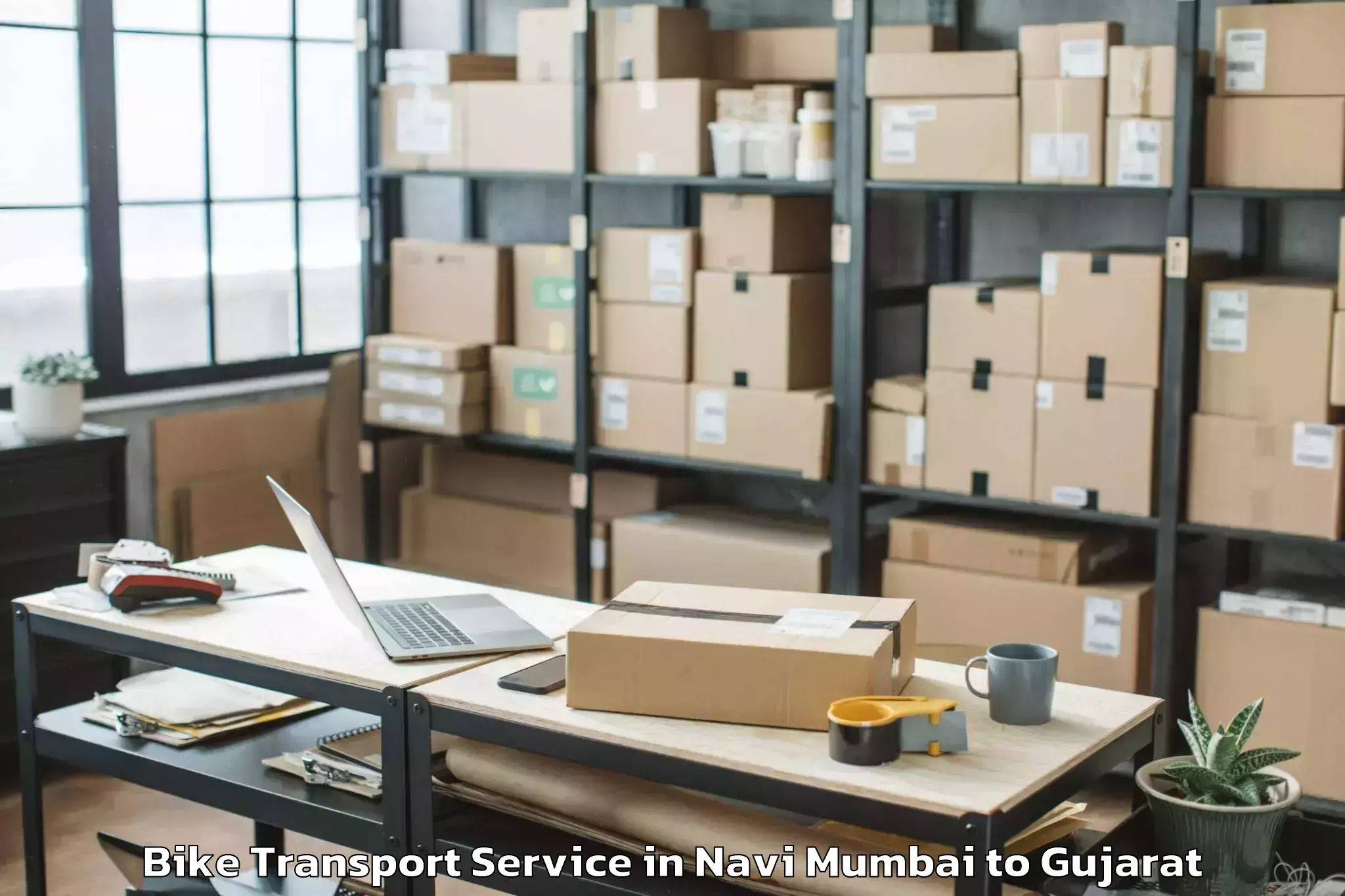 Efficient Navi Mumbai to Jambusar Bike Transport